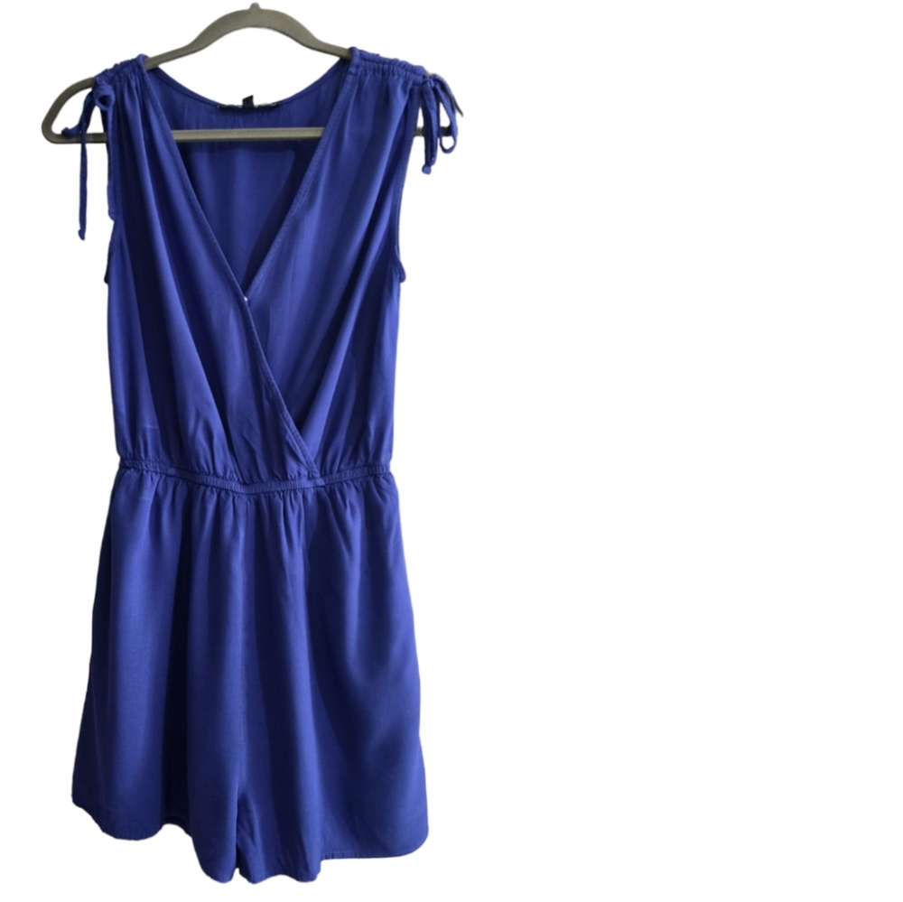 Women's Royal Blue Linen Romper Size S